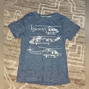Blue Aircraft Graphic Short Sleeve Tee